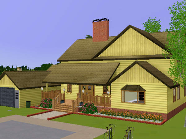 Sims 3 — Sunny Side Lane by BarbC0702 — Beautiful sunny yellow home for you and your sims. Family home with three