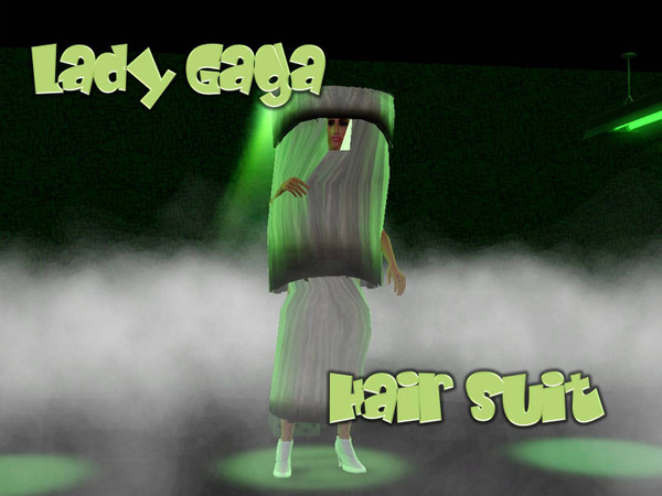 Sims 3 — Lady Gaga - Hair Suit by WhamettNuht — Lady Gaga's Hair Suit from The Monster Ball. As seen for the performance