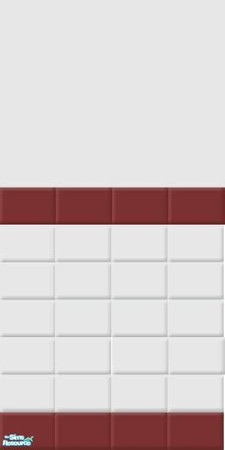 Sims 2 — Simified - red & white semi tiled by eradicus — matches other simified walls & floors