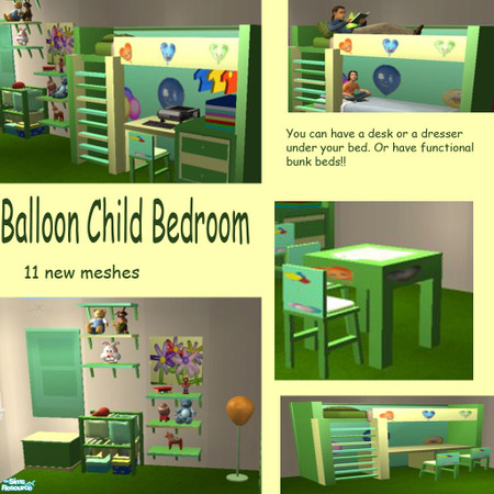 Sims 2 — Balloon Bedroom - Balloonbedroomcollection by qth11 — 