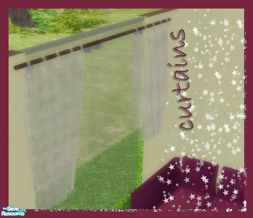 Sims 2 — MESH_LIVING - Curtain Mesh by archys creations — 
