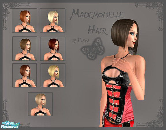 Sims 2 — Mademoiselle Hair by Elena. — Requires mesh 44 from Raon sims. Link below!