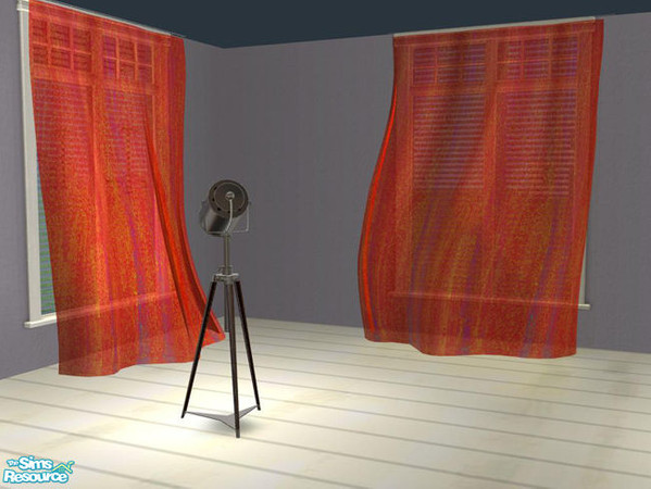 Sims 2 — Breezy Curtain  - Lace red by ShinoKCR — 