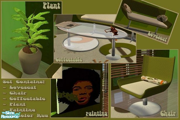 Sims 2 — Retro Living - Amve Rlplant by TSR Archive — big Livingroomplant