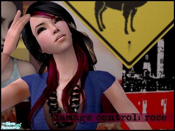Sims 2 — Damage Control; Rose by Heidi_Larking — Pink recolour of Rose Sims 2\'s #62 mesh.