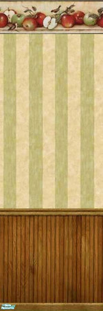 Sims 2 — Apple of My Eye 2 by drouinr — This set of coordinated wall coverings and floor treatments, in red and green