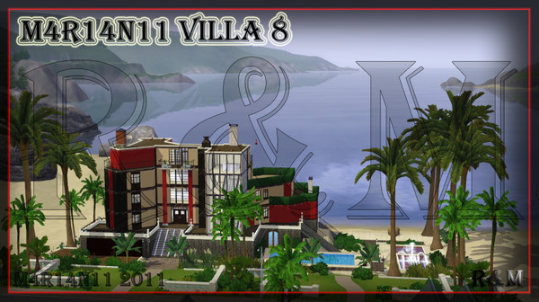 Sims 3 — M4r14n11 Villa 8 by M4r14n11 — M4r14n11 Villa 8 is a wonderful beach lot with beautiful gardens and acces to the
