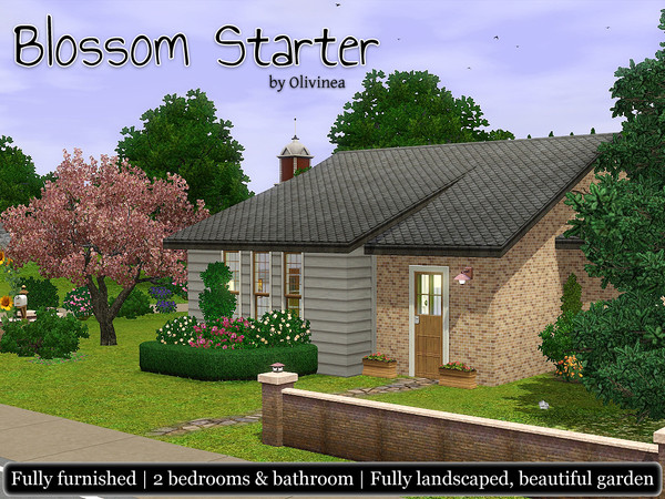 Sims 3 — Blossom Starter by olcia_olivinea — Small and cosy house for Sims which are just getting started their life