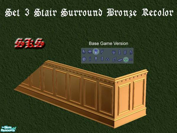 Sims 2 — NewWalls Set3 Stair Surround Metalic Recolors - Bronze by 71robert13 — Matches NewWalls set 3 Metalic Bronze.