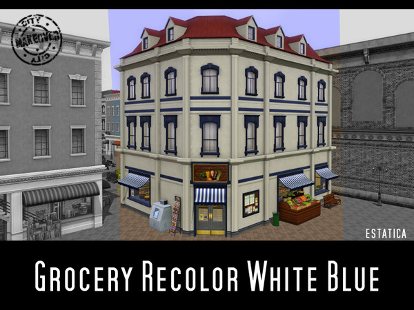 Sims 3 — Grocery Recolor White Blue by estatica — Grocery Recolor by estatica @ TSR