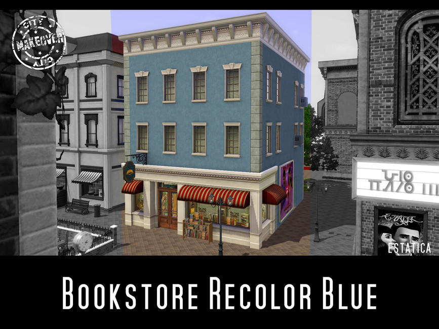 The Sims Resource Bookstore Recolor Blue