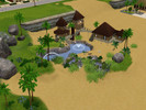 Sims 3 — Beach Retreat by crip_tic — A tropical home that features rope bridges to different parts of the house with a
