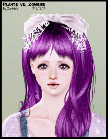 Sims 3 — Scaredy-shroom  girl by SShinichi — Plants vs. Zombies Personification