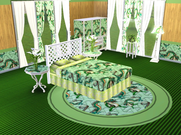 Sims 3 — marcorse_dragonise pattern by marcorse — An emerald green dragon stands - protectively - or is it aggressively?