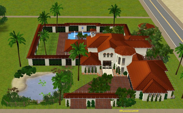 Sims 3 — Mediterranean Villa by SRpantera11120 — A beautiful Mediterranean styled house designed just for a rockstar.