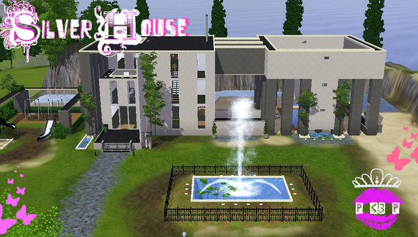 Sims 3 — Silver House  by Pink3_Princess — Silver House includes 5 beds, 3 baths, kitchen, dinning area, gym, 3 living