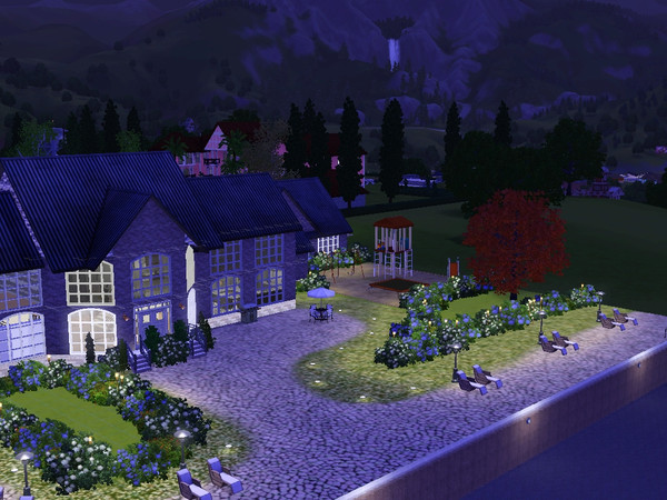 Sims 3 — BB1 Mansion v2 by babybecca1 — Different evelation for office, just off of the living room. Custom everything.