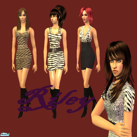 Sims 2 — Dresses3-Riley by st3fa — (THE MESH IS FREE) This set has 4 dresses.Enjoy!:)