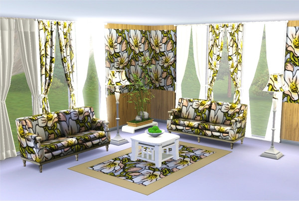 Sims 3 — marcorse_lemon magnolia pattern by marcorse — Another in my series of big and splashy patterns - this one