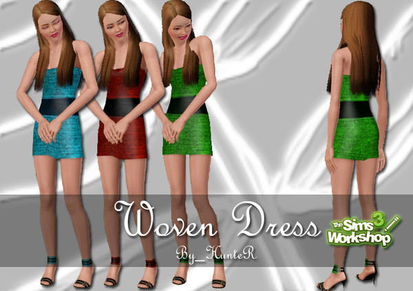 Sims 3 — Woven Dress by By_HunteR — Woven Dress - By_HunteR @ TSR