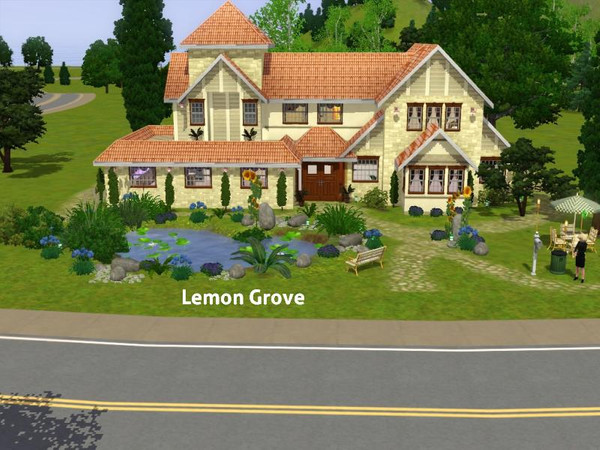 Sims 3 — Lemon Grove by DO5NBR — This house offers all what your sims need. With its little pond in the frontyard it is