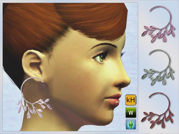 Sims 3 — Autumn Flower Earrings for TF - AF by Tomislaw — New Mesh for Autumn Theme - 1 recolorable areas - 3 styles -