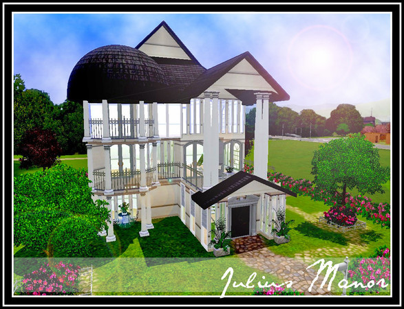 Sims 3 — Julius Manor by Bugab00 — An ivory posh estate consisting of three very large floors. First Floor - 3 rooms