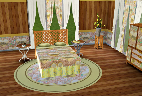 Sims 3 — marcorse_hearts'n flowers pattern by marcorse — Gold hearts and scattered flowers on a pink satin background -