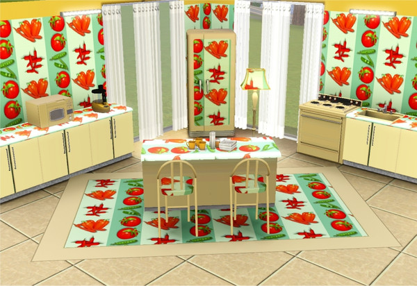 Sims 3 — marcorse_vegetarian pattern by marcorse — Bold and mouthwatering - these red and green vegetables make a nice