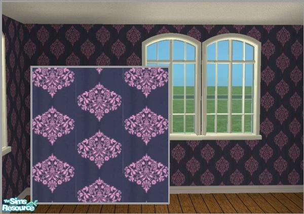 Sims 2 — Fountain wallpaper by LolaG123 — Fountain in purple. Amy Butler wallpaper