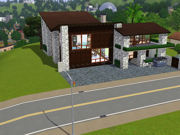 Sims 3 — Simon v78 by jackbauer — Grosse Luxus Villa aus Holz und Stein!