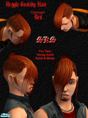 Sims 2 — Argyle Goolsby Hair Set - Red by 71robert13 — Modeled after Argyle Goolsby\'s (from BlitzKid) hair style, This