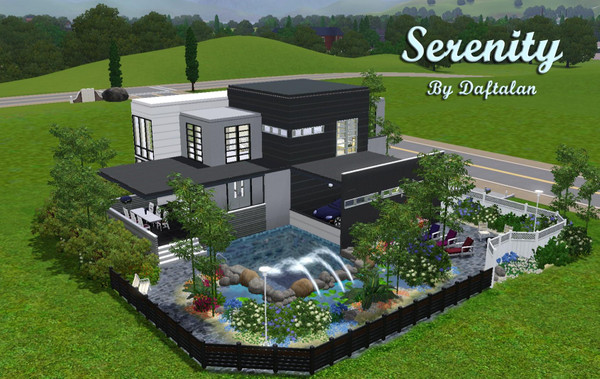 Sims 3 — Serenity by Alan-is —  Serenity is a cute small 2 stories modern house, located on 25 Hidden Grove Lane,