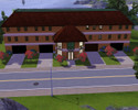 Sims 3 — Attached apartments - 2br, 2ba by halius — Ground floor: Parking - and common (public) backyard with pool and