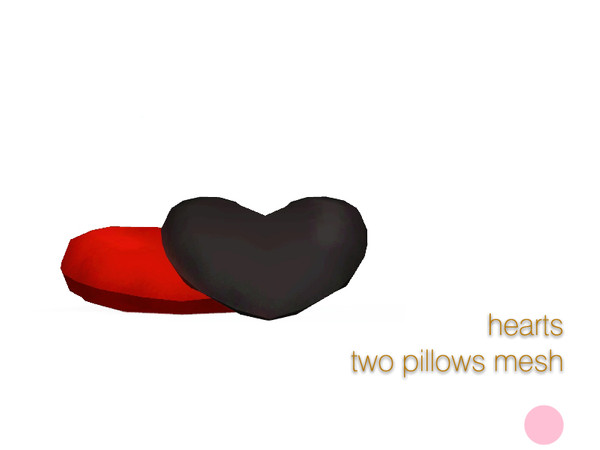 Sims 3 — Hearts Two Pillows Mesh by DOT — Hearts Two Pillows Mesh by DOT of The Sims Resource