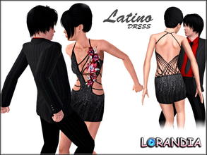 Sims 3 — Latin Dance Dress by LorandiaSims3 — Latin Dance Dress for your sims 3 females. 2 recolorable and 1