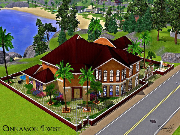 Sims 3 — Cinnamon Twist by simmothy — Cinnamon Twist is a big family home. Had I furnished it fully, it would have four