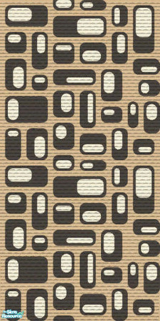 Sims 2 — Retro Set  - Retrotoupewall by hells_pardon — A peice in the Retro Set which includes 5 walls and 3 floors.