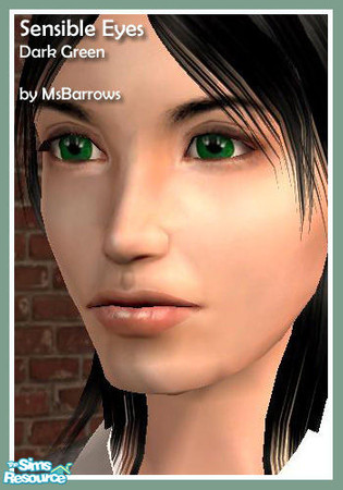 Sims 2 — Sensible Eyes - Dark Green by MsBarrows — A very deep, dark, rich shade of green.