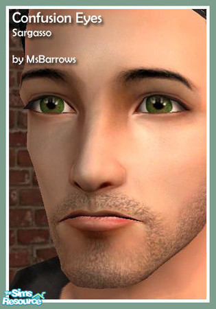 Sims 2 — Confusion Eyes - Sargasso by MsBarrows — A grass green eye with a hint of brown around the pupil.