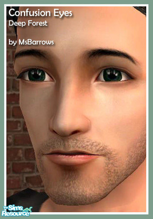 Sims 2 — Confusion Eyes - Deep Forest by MsBarrows — A very dark green eye touched with a hint of sky blue around the