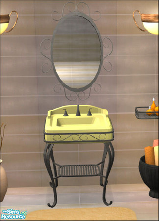Sims 2 — Romance  Bathroom Yellow - Mirror by Elize-37sims — A recolor of the Romance bathroom