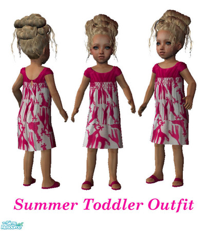Sims 2 — Toddler Summer dress by giasims — Summer dress for toddlers