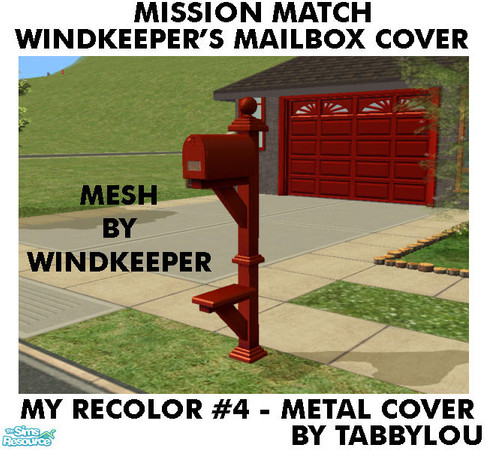Sims 2 — TL - MM WindkeepersMailbox-MetalCover Recolor04 by TabbyLou — My Recolor #4 Recolor of Windkeepers Mailbox Metal