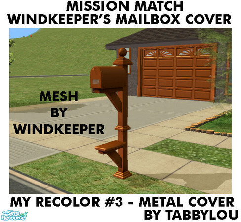 Sims 2 — TL - MM WindkeepersMailbox-MetalCover Recolor03 by TabbyLou — My Recolor #3 Recolor of Windkeepers Mailbox Metal
