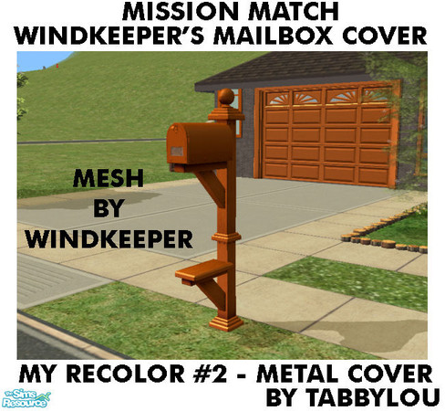 Sims 2 — TL - MM WindkeepersMailbox-MetalCover Recolor02 by TabbyLou — My Recolor #2 Recolor of Windkeepers Mailbox Metal