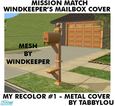 Sims 2 — TL - MM WindkeepersMailbox-MetalCover Recolor01 by TabbyLou — My Recolor #1 Recolor of Windkeepers Mailbox Metal