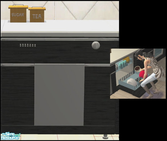 Sims 2 — Clara Kitchen - Dishwasher by Elize-37sims — Fully animated