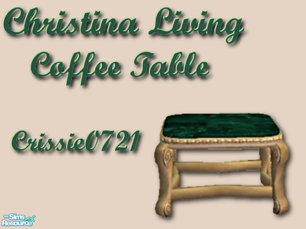 Sims 2 — Christina Living - Coffee Table by Crissie0721 — 