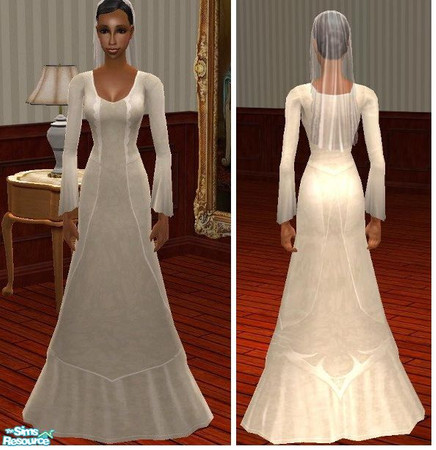 Sims 2 — Traditional Bride - Recolor by TheNinthWave — This is the recolor. This requires the mesh of the bridal gown.